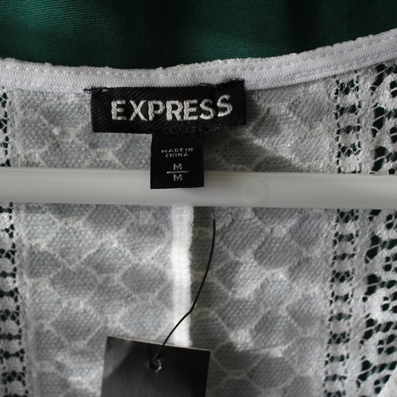 White Lace Crop Top (Express) I Take Offers! - Picture 3 of 8